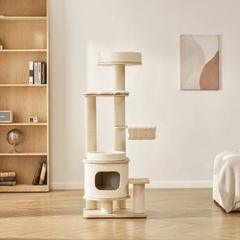 Michu Luna Multi-Layer Solid Wood Cat Nest Tree - Shipping Only