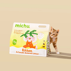 Michu Natural Crushed Tofu Cat Litter for Kittens and Small Animals 2.5kg/6L