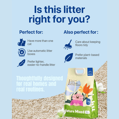 Michu Nature Mixed Cat Litter –Tofu & Cassava 2.5kg/6L