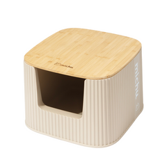 Michu XXL Deluxe Cat Litter Box High-Quality Bamboo Lid