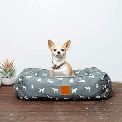 Mog and Bone Bolster Bed Grey Dog Small