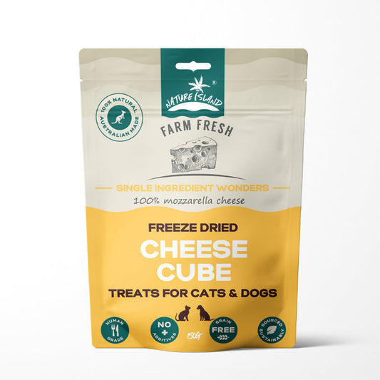 Nature Island Freeze Dried Cheese Cube Treats 150g for Pets