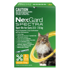 NexGard Spectra 2.5 - 7.5kg Cat Flea Tick & Worm Spot-On