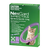 NexGard Spectra 0.8 - 2.4kg Cat Flea Tick & Worm Spot-On