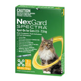 NexGard Spectra 2.5 - 7.5kg Cat Flea Tick & Worm Spot-On