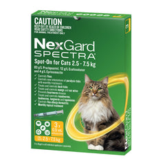 NexGard Spectra 2.5 - 7.5kg Cat Flea Tick & Worm Spot-On