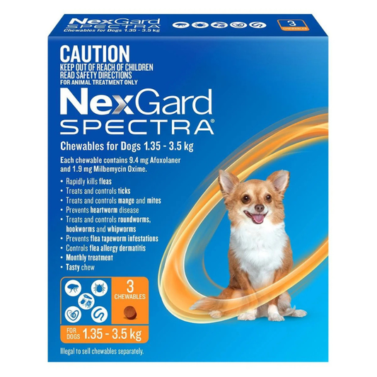 NexGard Spectra for Dogs 1.35 - 3.5kg
