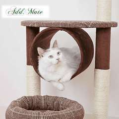 Petio Add Mate Check Cat Scratching Tree Tower Mid 102cm