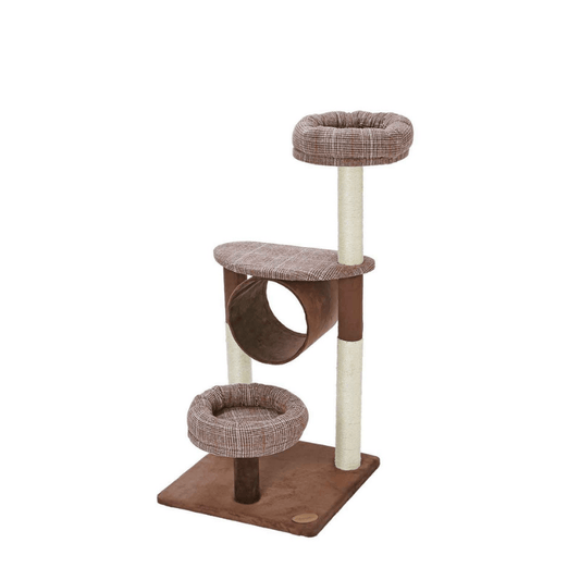 Petio Add Mate Check Cat Scratching Tree Tower Mid 102cm