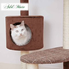 Petio Add Mate Check Cat Scratching Tree Tower Tall 126cm