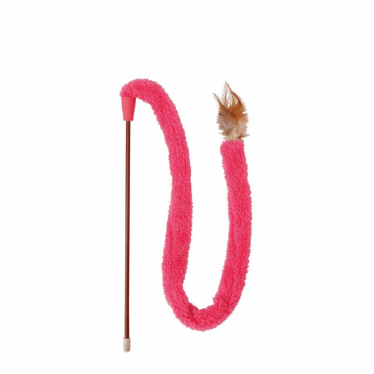 Petio Cat Teaser Wand Fluffy Wriggle Pink