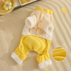 Pikapet Bunny Hoodie for Cats Warm Fleece Jumpsuit