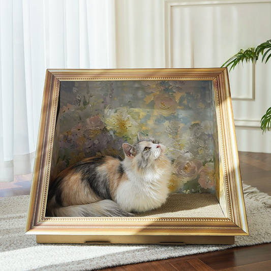Pikapet Oil Painting Art Cat Scratcher - Flower