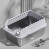 Pikapet Stainless Steel Cat Litter Box - Xlarge