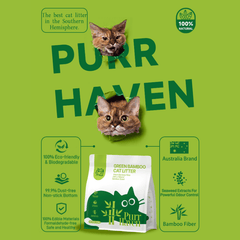 Purr Haven Eco Tapioca and Green Bamboo Cat Litter 2.5.kg