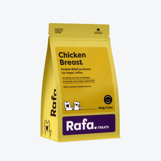 RAFA Raw Freeze-Dried Cat & Dog Treats Human-Grade Chicken Breast 100g