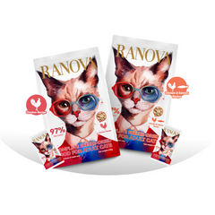 RANOVA Freeze Dried Adult Cat Food Chicken and Salmon Recipe 450g