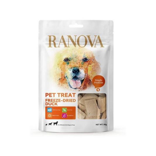 RANOVA Freeze Dried Dog Treats Raw Food Duck 50g
