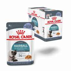 Royal Canin Adult Hairball Care Wet Cat Food Pouches in Jelly 12 x 85g