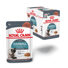 Royal Canin Adult Hairball Care Wet Cat Food Pouches in Gravy 12 x 85g