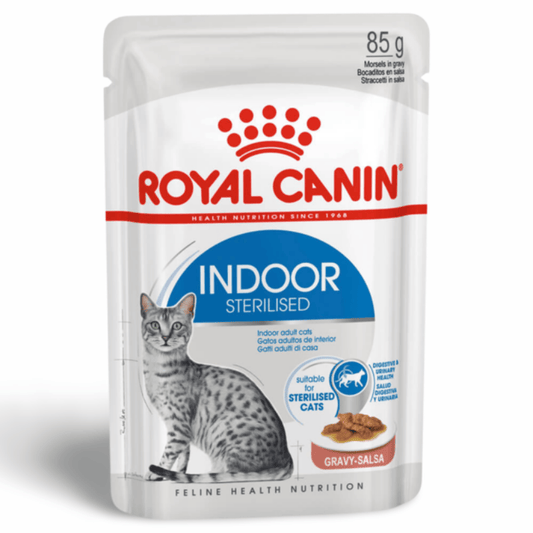 Royal Canin Indoor Adult in Gravy Cat Wet Food 12 x 85g