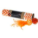 Scream Cardboard Roller Cat Toy Loud Orange