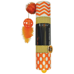 Scream Cardboard Roller Cat Toy Loud Orange