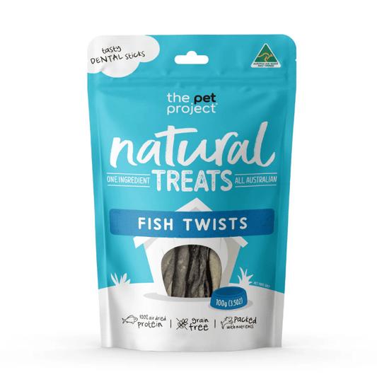 The Pet Project Fish Twists Dog Treats 100g