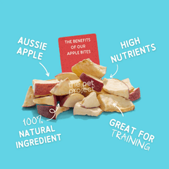 The Pet Project Freeze Dried Raw Dog Treats Apple Bites 50g