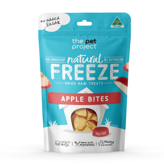 The Pet Project Freeze Dried Raw Dog Treats Apple Bites 50g