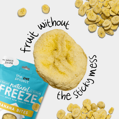 The Pet Project Freeze Dried Raw Dog Treats Banana Bites 50g