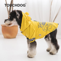 Touchdog Monster Fashion Waterproof Dog Raincoat Yellow