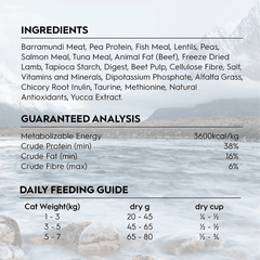 Trilogy Barramundi & Tuna Adult Dry Cat Food 1.8kg