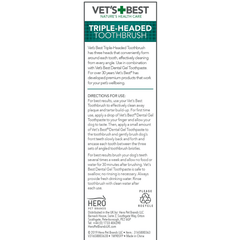 Vet’s Best Triple Headed Toothbrush For Dogs