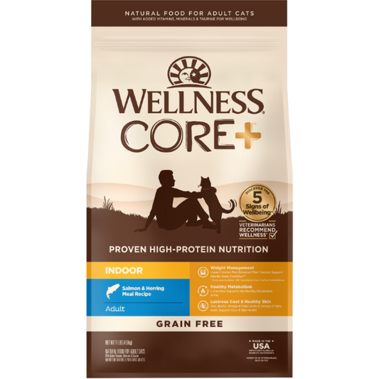 Wellness CORE Grain Free Indoor Salmon And Herring Dry Cat Food 2.27kg