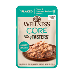 Wellness CORE Tiny Tasters Flaked Tuna & Salmon Recipe in Broth Wet Cat Food 50g