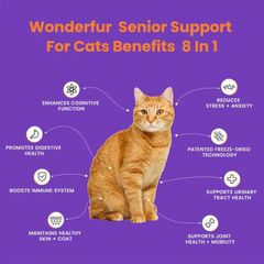 Wonderfur Freeze-Dried Yogurt Bites Senior Support Cat Treats 50g