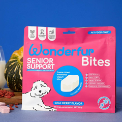 Wonderfur Freeze-Dried Yogurt Bites Senior Support Dog Treats 50g
