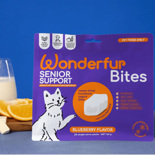 Wonderfur Freeze-Dried Yogurt Bites Senior Support Cat Treats 50g