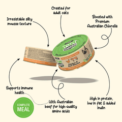 YumGuard Immune Support Chicken & Beef Mousse Adult Cat Can 80g