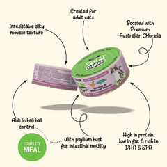 YumGuard Hairball Control Chicken & Mackerel Mousse Adult Cat Can 80g