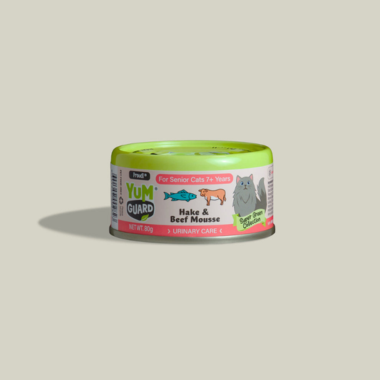 YumGuard Urinary Care Hake & Beef Mousse Senior Cat Can 80g
