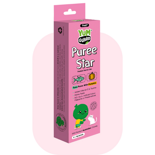 YumGuard Puree Star Tuna with Pumpkin Cat Treat 6x14g