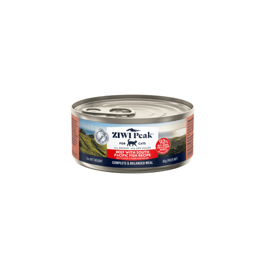 Ziwi Peak Beef with South Pacific Fish Recipe Wet Cat Food Cans 85g