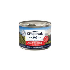 Ziwi Peak Beef with South Pacific Fish Recipe Wet Cat Food Cans 185g