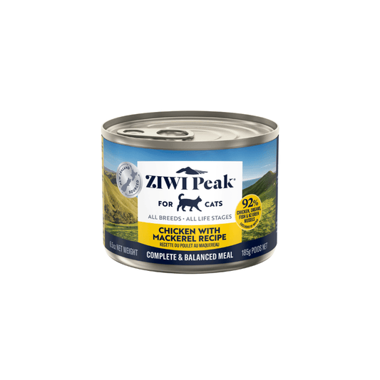 Ziwi Peak Chicken with Mackerel Recipe Wet Cat Food Cans 185g