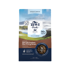 Ziwi Peak Steam Dried Dry Cat Food Beef with Southern Blue Whiting Recipe