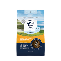 Ziwi Peak Steam Dried Dry Cat Food Chicken with Whole Mackerel Recipe