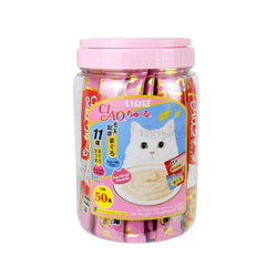 CIAO Churu Cat Treat Tuna with Collagen and Fiber Variety Flavor 14g x 50pcs