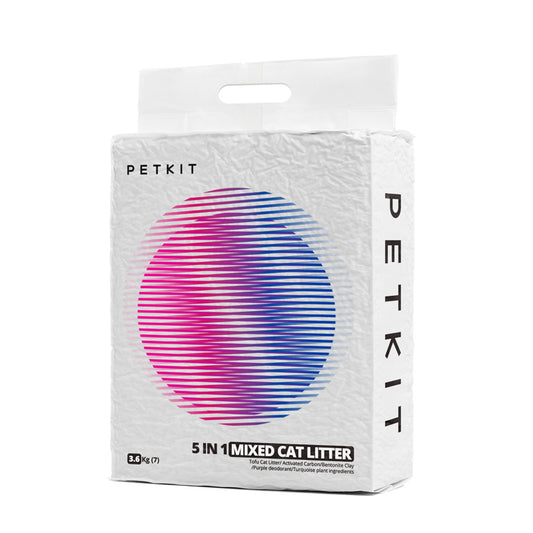 PETKIT 5-in-1 Biodegradable & Flushable Active Carbon Mixed Tofu Cat Litter 3.6kg/7L
